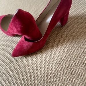 Marc Fisher Red Suede Heels